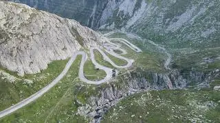 Gotthard pass Switzerland two beautiful sports cars on the road part 2