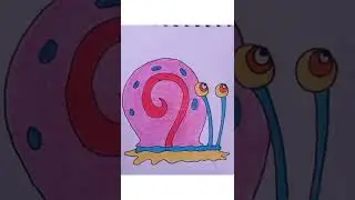 SpongeBob/gary the snail drawing#shorts #gary #snail #spongebob #garythesnail #sponge #bob #viral