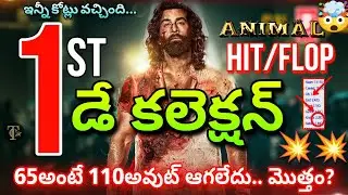 Ranbir Kapoor Animal 1st Day Gross Collection, Animal First Day Collection, Animal Collection Telugu