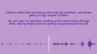 Hunger/Digestion Sounds | 25th January 2026 | Digesting a coffee, no breakfast
