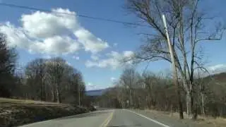 Driving Route 50 Over Capon Bridge, West Virginia