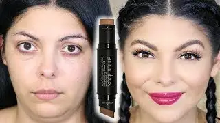 NEW SMASHBOX STUDIO SKIN SHAPING FOUNDATION STICK REVIEW + FIRST IMPRESSIONS + TUTORIAL