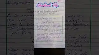 Write a notice on educational tour for students l notice on school trip l notice writing l #viral