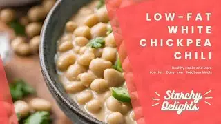Meatless White Chickpea Chili | Low-Fat | Dairy Free and Yummy