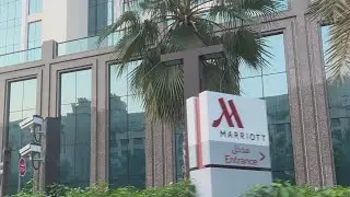 Early morning in Dubai 🌅 class at Marriott Resort Palm Jumeirah Dubai 7AM 