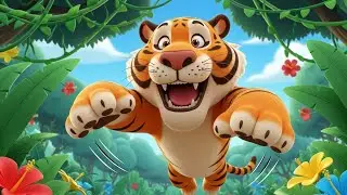 Jungle Boom Boom Song | kids nursery rhymes | Baby Song, Jungle Animals Cartoon 🌴🐒