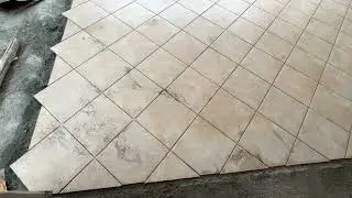 Diamond Layout Floor Design | Patang chal tile design