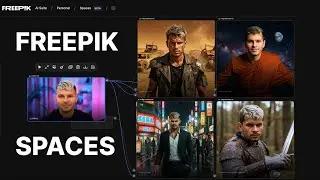 creation of AI content on a new level - node interface in action: Freepik spaces review.