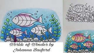 Color along | Worlds of Wonder by Johanna Basford | Castle Arts