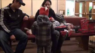 UIC Flames Provide Gifts to Single Mom and Two-Year Old Son