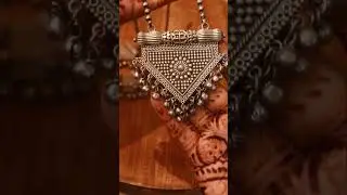 *HANDMADE  SILVER REPLICA BRASS BASE NECKLACE WITH EARRING SET #fashion #accessories #trending