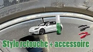 Test stylo de retouche jante et carrosserie + tuning commodo Tesla 😎