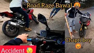 Road Rage Bawal with Chapri Boy || Live Accident 😱|| #viral #accidentnews