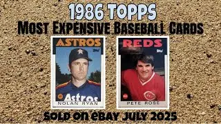 1986 Topps Most Expensive eBay Sales Baseball Cards - July 2025
