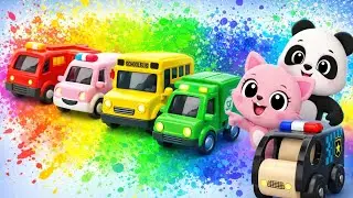 Colors for Kids 🚓 Toy Street Vehicles | Learn Colors with Cars, Trucks & Police Van | Kids Learning 