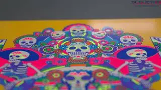 Fluorescent UV Flatbed Printing