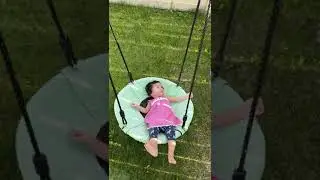 baby girll swing#canada#Alberta#garden#wow#park#enjoy#fun#beautifulnature#learning#new#milestone#nic