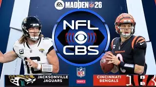 Madden 26 (NFL ON CBS) Jacksonville Jaguars vs Cincinnati Bengals Week 2 