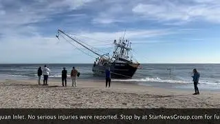 Fishing Vessel Beached in Point Pleasant Beach