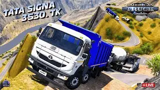 INDIAN TRUCK DRIVING 🚚 On Most Dangerous Roads Of ATS ☠️⚠️ #shortsfeed #shorts #ats