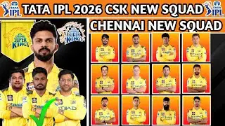 IPL 2026 - Chennai Super Kings Full & Final Squad | CSK Team 2026 Players List | CSK 2026 Squad