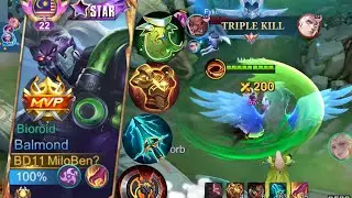 Balmond Triple Kill + Gameplay Mythic | Balmond War Axe + Sky Piecer | Лучшая сборка Balmond 2025...