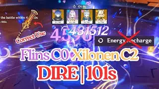 Flins C0 with Xilonen C2+ | Staff of Scarlet Sands Max Stacks
