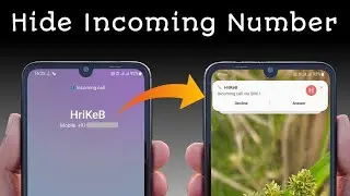 How to hide incoming calling number | Incoming calling number hide kaise kare