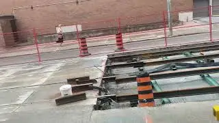 #Streetcar #toronto Railbed Exposure: Layered Infrastructure and Temporary Barriers