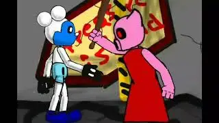 Piggy vs P.N mickey, dark oswald and the face