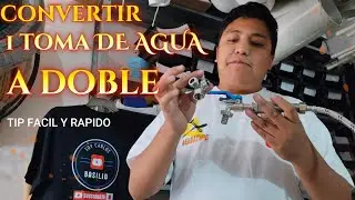 CONVIERTE 1 SALIDA DE AGUA A DOBLE para LAVABO o FREGADERO