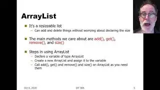 IAT806 Lecture 6  Objects and Array List