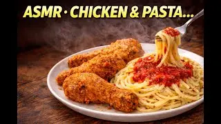 ASMR Cooking | Crispy Fried Chicken & Creamy Spaghetti (No Talking)
