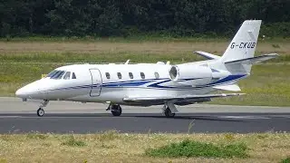 Cessna Citation XLS Plus Take Off at Eindhoven Airport