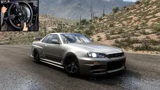 BUILT Skyline R34 GTR Vs JDM Legends - Forza Horizon 5 | Steering Wheel Gameplay
