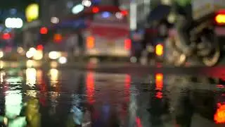 Rainy Night Street Stock Footage (FOR FREE)