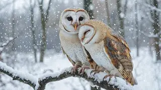 🎹 Snowy Birds Singing with Soft Piano Music for Stress Relief and Emotional Healing ❄️