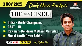 The Hindu Newspaper Analysis | 3 Nov 2025 | UPSC CSE |