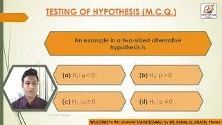 TESTING OF HYPOTHESIS MCQ'S PART-3 BY DR KUNAL KHATRI #STATISTICS4ALL #HYPOTHESIS #MCQ