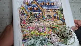 European Town prestamped cross stitch