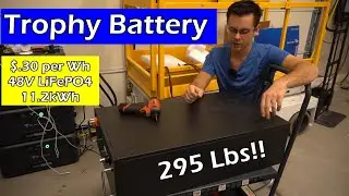 48V Trophy Battery: 11.2kWh LiFePO4 Server Rack w/ Low Temp Internal Heaters. $.30 per Wh