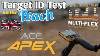 Garrett Ace Apex Multi-Salt Frequency Buried Target Test on UK Beach