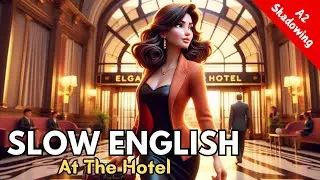 My Stay at the Hotel 🏨🛎️ | Slow English Listening & Speaking Practice (with subtitles) | A2-B1