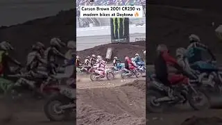 Carson Brown Old Bike vs New Bikes #2stroke#dirtbike#racing#motocross#fyp#iphone#viral#bike#rider