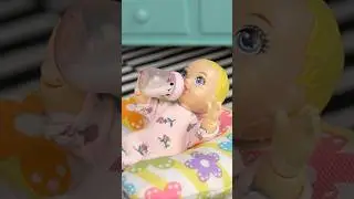 Barbie Mom Makes baby a Bottle