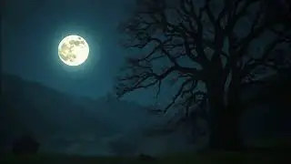Owl Echoes Under the Full Moon | Relaxing Night Forest Ambience