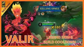 VALIR LEGEND SKIN !! SOLO RANK BUILD COOLDOWN | VALIR GAMEPLAY