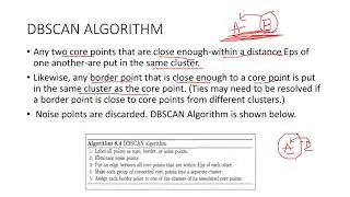 DBSCAN CLUSTERING ALGORITHM & OVERVIEW OF CLUSTER EVALUATION