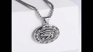 BUDDHA STONES STAINLESS STEEL EVIL EYE BLESSING NECKLACE PENDANTS