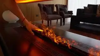 Double-sided Water Vapor Fireplace  AFIRE 3D Electric Decorative Inserts, Modern and Stylish Design